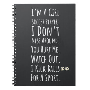 Grappige Voetbal Meisjes Cadeaus Speler Sport Voor Notitieboek