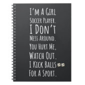 Grappige Voetbal Meisjes Gifts Speler Sport voor H Notitieboek (Voorkant)