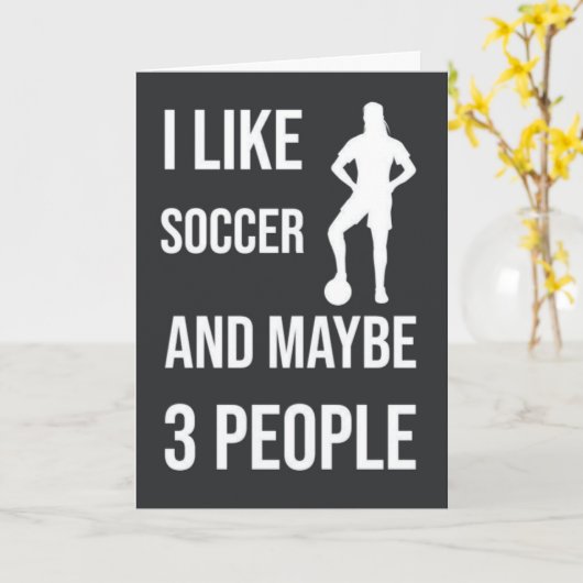 Grappige Voetbal Meisjes Kaarten Speler Sport Humo (Gele Bloem)