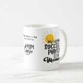 Grappige VOETBAL MOEDER Moederdag Verjaardag Perso Koffiemok (Voorkant rechts)