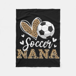 Grappige Voetbal Oma Luipaard Oma Voetballer  Fleece Deken