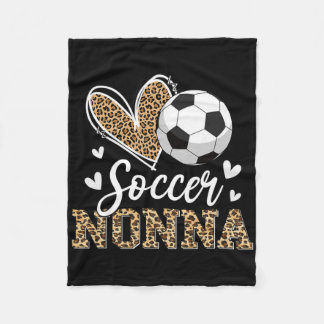 Grappige Voetbal Oma Luipaard Oma Voetbalspeler Fleece Deken