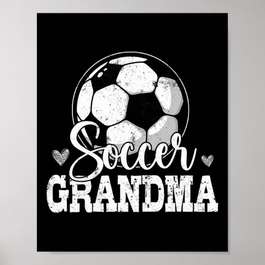 Grappige Voetbal Oma Voetbal Liefhebber Poster (Voorkant)