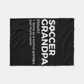 Grappige Voetbal Opa Definitie Fleece Deken (Voorkant (Horizontaal))
