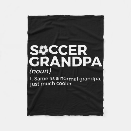 Grappige Voetbal Opa Definitie Fleece Deken (Voorkant)
