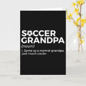 Grappige Voetbal Opa Definitie  Kaart (Gele Bloem)