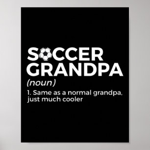 Grappige Voetbal Opa Definitie Poster