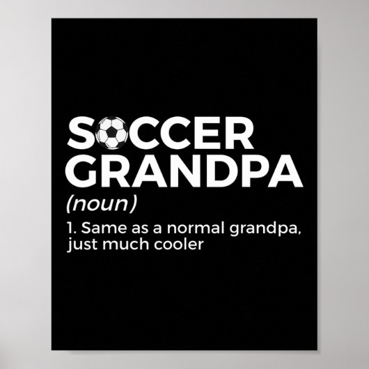 Grappige Voetbal Opa Definitie Poster (Voorkant)