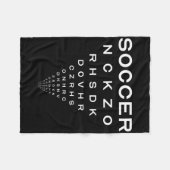 Grappige Voetbal Opticiens Bord Grap  Fleece Deken (Voorkant (Horizontaal))