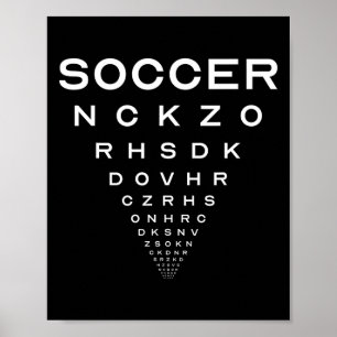 Grappige Voetbal Opticiens Bord Grap Poster