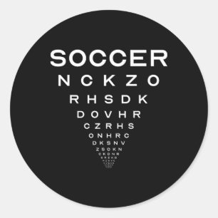 Grappige Voetbal Opticiens Bord Grap Ronde Sticker