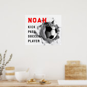 Grappige Voetbal Poster (Keuken)