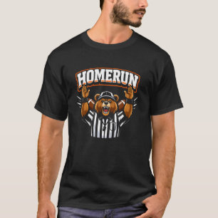 Grappige voetbal scheidsrechter touchdown honkbal t-shirt