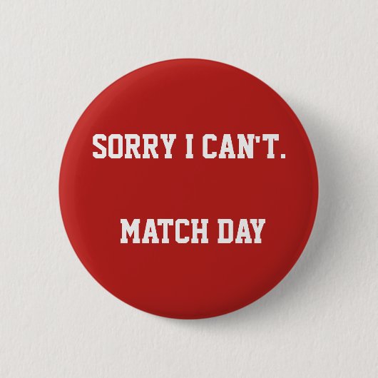 Grappige Voetbal Speldje | Wedstrijd Dag Fan Badge (Voorkant)