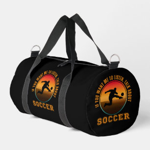 Grappige Voetbal Spreuk Vintage Silhouet Speler Plunjezak