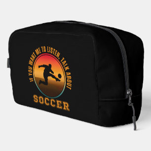 Grappige Voetbal Spreuk Vintage Silhouet Speler Toilettasje