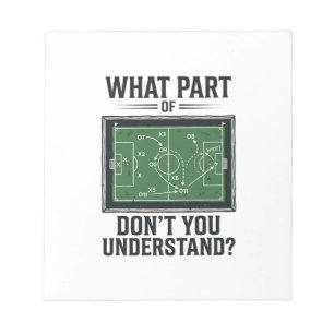 Grappige Voetbal Taktiek Coach Vintage Shirt Ontwe Notitieblok