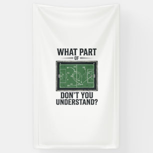 Grappige Voetbal Taktiek Coach Vintage Shirt Ontwe Spandoek