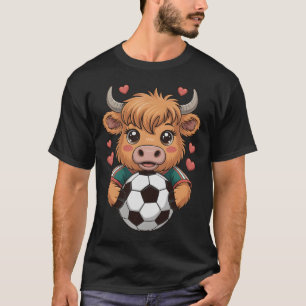 Grappige Voetbal Vaars Gewoon Meisje Dat van Koeie T-shirt