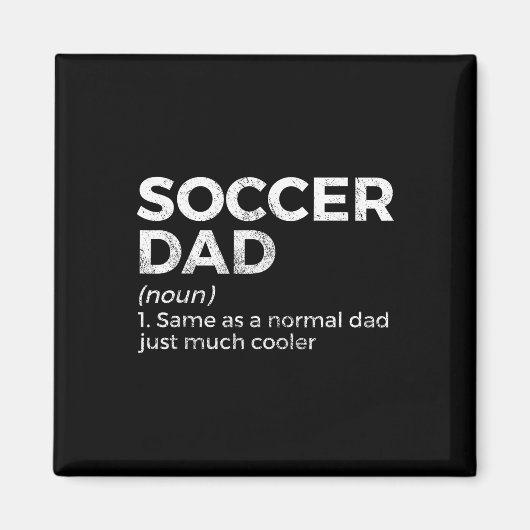Grappige Voetbal Vader Definitie Magneet (Voorkant)