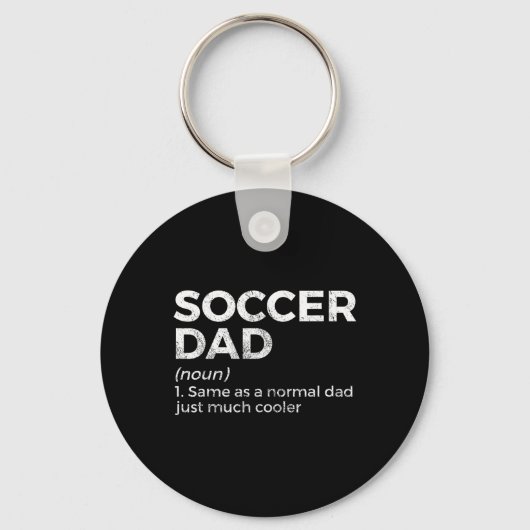 Grappige Voetbal Vader Definitie  Sleutelhanger (Voorkant)