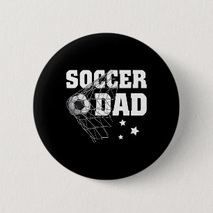 Grappige Voetbal Vader Papa Voetbal Sport Liefhebb Ronde Button 5,7 Cm