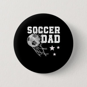 Grappige Voetbal Vader Papa Voetbal Sport Liefhebb Ronde Button 5,7 Cm