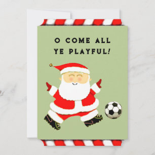 grappige voetbal vakantiekaarten feestdagenkaart