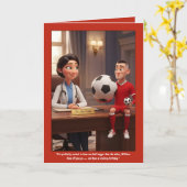 Grappige Voetbal Verjaardagskaart Kaart (Gele Bloem)