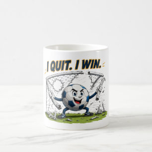 Grappige Voetbal Vernietigt Doel Ik Stop Ik Win  Koffiemok