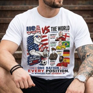 Grappige voetbaldebat, VS vs de rest van de wereld T-shirt