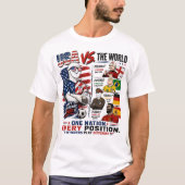 Grappige voetbaldebat, VS vs de rest van de wereld T-shirt (Voorkant)
