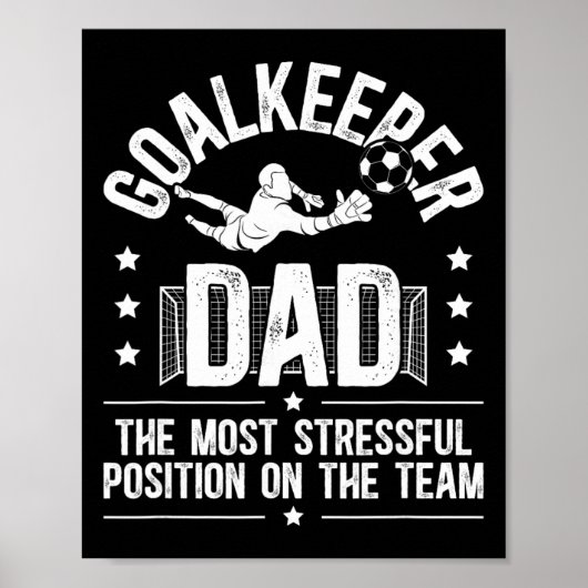 Grappige Voetbaldoelman Papa Van Een Voetbalkeeper Poster (Voorkant)