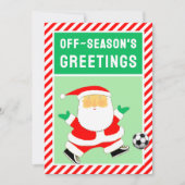 Grappige voetbalkerst feestdagenkaart (Voorkant)