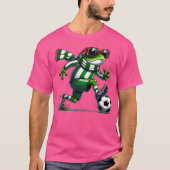 Grappige Voetbalkikker Dierenkikker Voetbal spelen T-shirt (Voorkant)