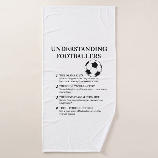 Grappige voetballer Humor Badhanddoek (Badhanddoek)