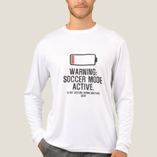 Grappige Voetbalmodus Actief Lage Batterij Noodlij Tri-Blend Shirt