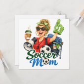 Grappige voetbalmoeder kaart (Voorkant / Achterkant in situ)