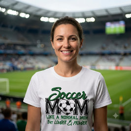 Grappige Voetbalmoeder Luidere Trotsere Groene Tea Tri-Blend Shirt