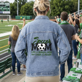 Grappige Voetbalmoeder Luidere Trotsere Speldag Gr Denim Jacket