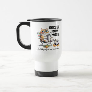 Grappige Voetbalmoederkattenmok - Cafeïne en Zijli Reisbeker