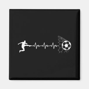 Grappige Voetbalspeler Hartslag Grafische Sport Vo Magneet