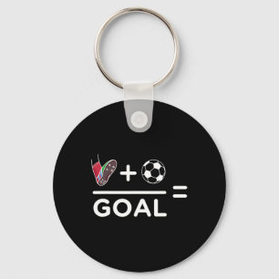 Grappige Voetbalspeler Wiskunde Doelpunt Liefhebbe Sleutelhanger