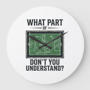 Grappige Voetbaltactieken Coach Vintage T-shirt On Grote Klok