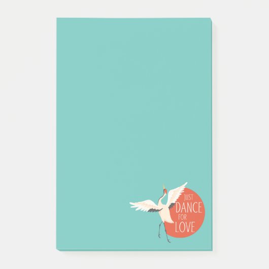 Grappige Vogel Bericht - Gewoon Dans Voor Liefde 1 Post-it® Notes (Voorkant)
