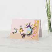 Grappige vogel blanco gelegenheid kaart (Voorkant)