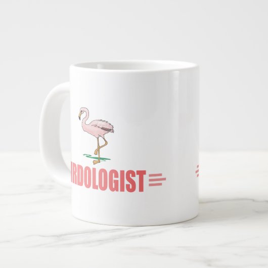 Grappige Vogel Flamingo Grote Koffiekop (Links)