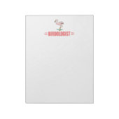 Grappige Vogel Flamingo Notitieblok (Linkerzijde)