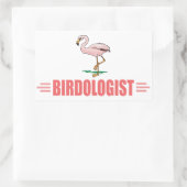 Grappige Vogel Flamingo Rechthoekige Sticker (Tas)