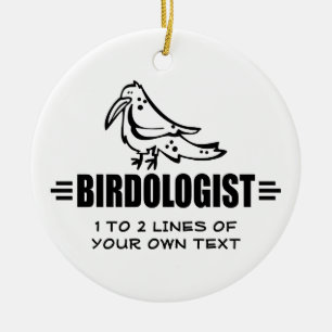 Grappige Vogel Keramisch Ornament